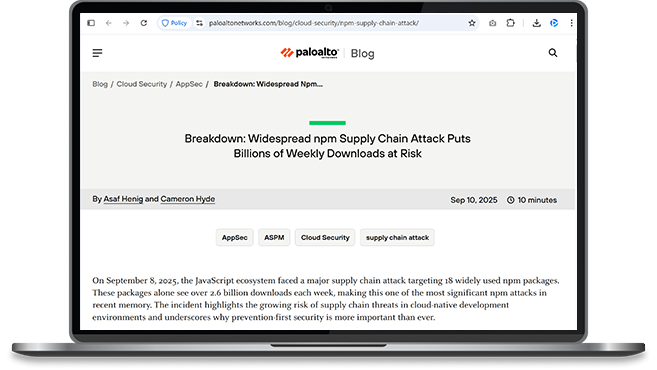 Breakdown: Widespread npm Supply Chain Attack Puts Billions of Weekly Downloads at Risk