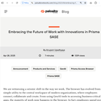 Embracing the Future of Work with Innovations in Prisma SASE
